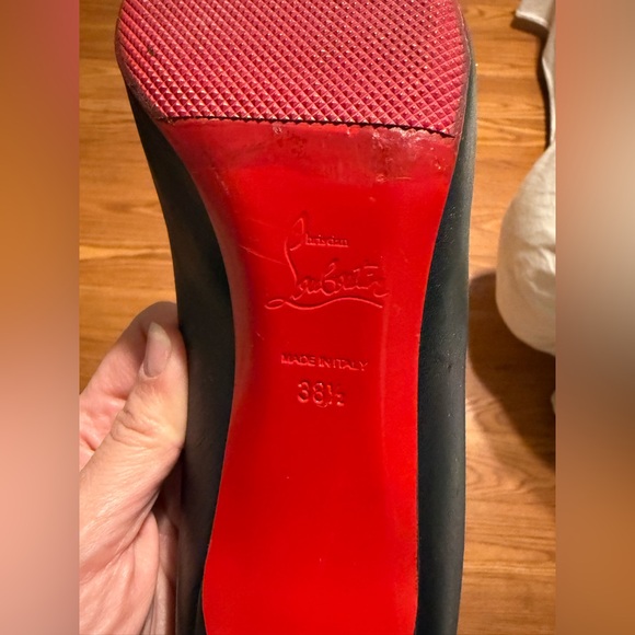 Christian Louboutin Miss Constella Black Leather & Patent w/ Silver Spikes, 38.5 - Picture 11 of 12